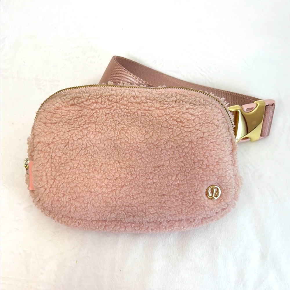 lululemon athletica Pink Sherpa Belt Bag